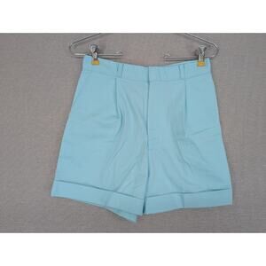 Vintage Cheryl Tiegs Cuffed Shorts Size 10 High Waisted USA Blue -0925F137